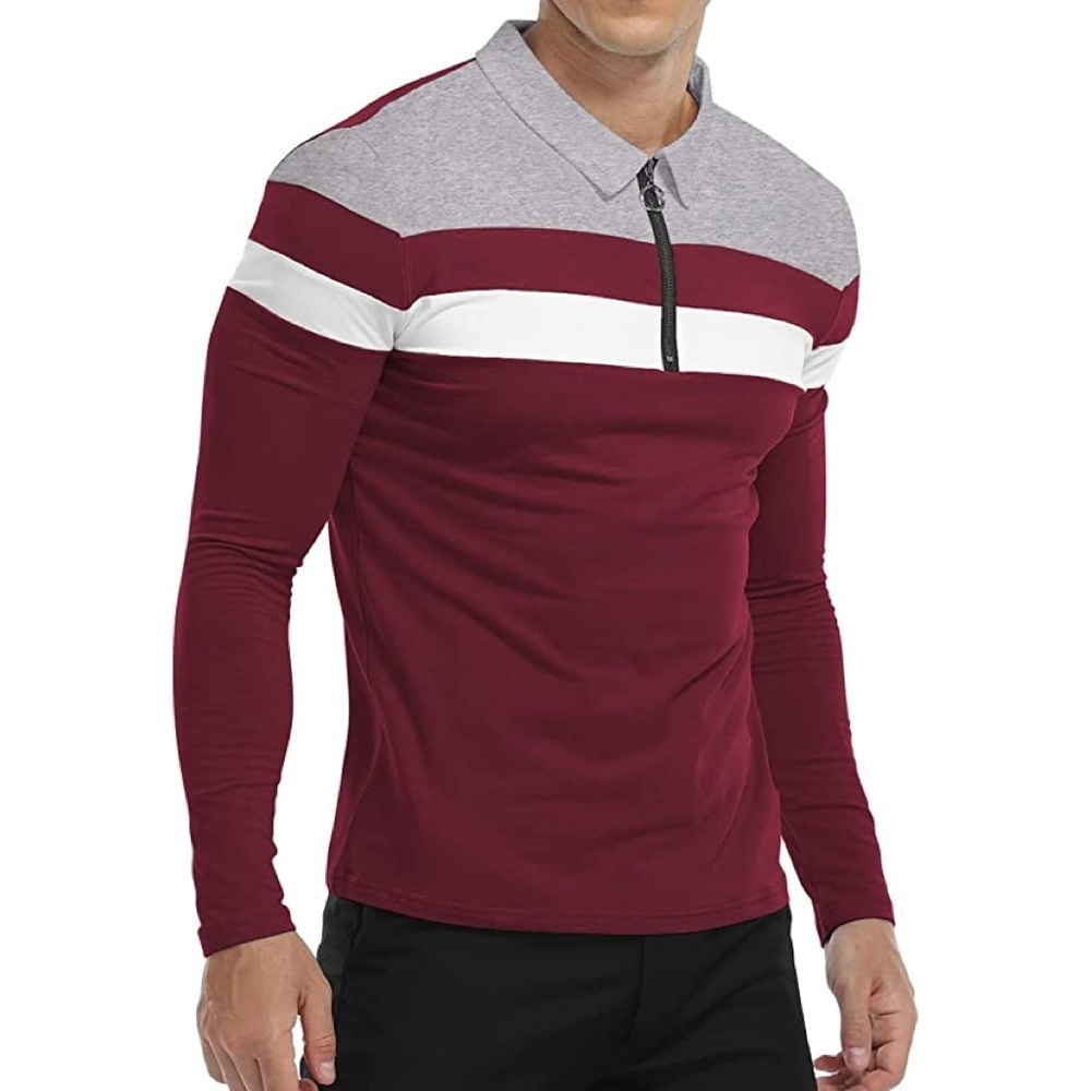 Mens New Long Sleeve Polo Shirt Multiple Sizes